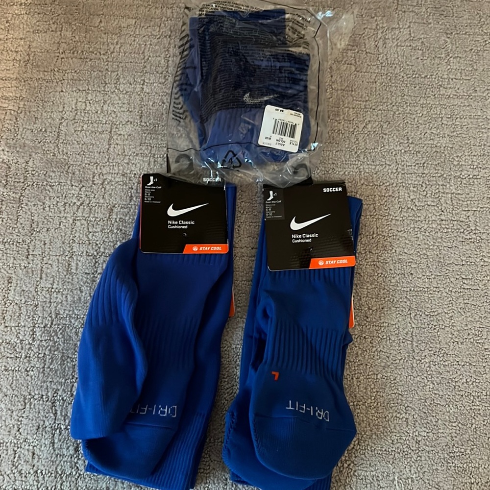 Blue Nike Soccer Socks